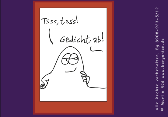 Worte an einen Berganien-Reisenden (Gedicht); Klicken Sie hier für nächsten Comic-Teil!